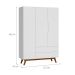 Guarda-Roupa Infantil Alpi 3 Portas 2 Gavetas Branco