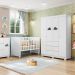 Guarda-Roupa Infantil Ane 4 Portas 3 Gavetas Branco