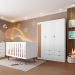 Guarda-Roupa Infantil Ayla 3 Portas 4 Gavetas Branco