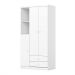 Guarda-Roupa Infantil Bala de Menta 3 Portas 2 Gavetas Branco