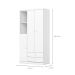 Guarda-Roupa Infantil Bala de Menta 3 Portas 2 Gavetas Branco
