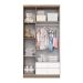 Guarda-Roupa Infantil Bala de Menta 3 Portas 2 Gavetas Marrom e Branco