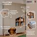 Guarda-Roupa Infantil Casinha 4 Portas 4 Gavetas Fendi e Nature