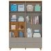 Guarda-Roupa Infantil Casinha 4 Portas 4 Gavetas Fendi e Nature