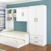 Guarda-Roupa Infantil Chiara 2 Portas 2 Gavetas Branco