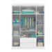 Guarda-Roupa Infantil Elisa 4 Portas 2 Gavetas Branco