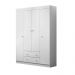 Guarda-Roupa Infantil Elisa 4 Portas 2 Gavetas Branco
