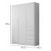 Guarda-Roupa Infantil Eloá 3 Portas 4 Gavetas Branco