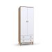 Guarda-Roupa Infantil Encanto 2 Portas 2 Gavetas Nogal e Branco