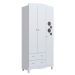 Guarda-Roupa Infantil Encanto 3 Portas 2 Gavetas Branco