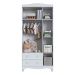 Guarda-Roupa Infantil Encanto 3 Portas 2 Gavetas Branco