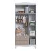 Guarda-Roupa Infantil Encanto 3 Portas 2 Gavetas Branco e Cinnamom