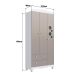 Guarda-Roupa Infantil Encanto 3 Portas 2 Gavetas Branco e Cinnamom