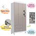 Guarda-Roupa Infantil Encanto 3 Portas 2 Gavetas Branco e Cinnamom
