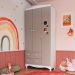 Guarda-Roupa Infantil Encanto 3 Portas 2 Gavetas Branco e Cinnamom
