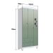 Guarda-Roupa Infantil Encanto 3 Portas 2 Gavetas Branco e Verde