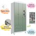 Guarda-Roupa Infantil Encanto 3 Portas 2 Gavetas Branco e Verde