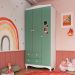 Guarda-Roupa Infantil Encanto 3 Portas 2 Gavetas Branco e Verde