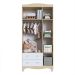 Guarda-Roupa Infantil Encanto 3 Portas 2 Gavetas Carvalho e Branco