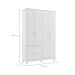 Guarda-Roupa Infantil Jujuba 4 Portas 2 Gavetas Branco