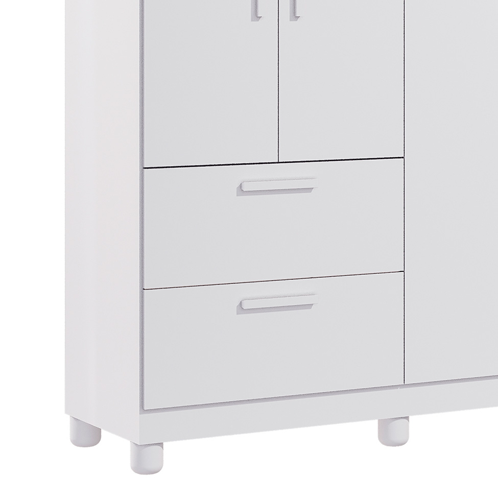 Guarda-Roupa Infantil Jujuba 4 Portas 2 Gavetas Branco