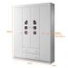Guarda-Roupa Infantil Lívia 4 Portas 2 Gavetas Branco