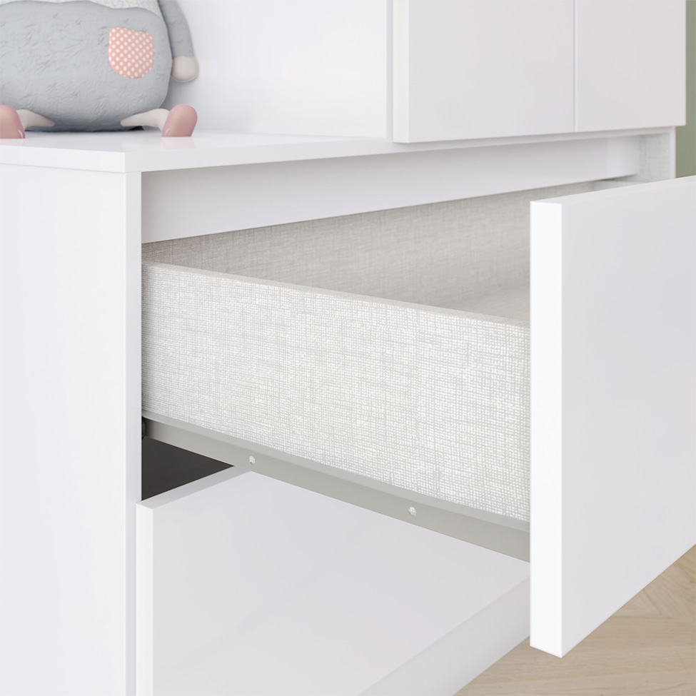Guarda-Roupa Infantil Labirinto 2 Portas 2 Gavetas Branco