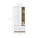 Guarda-Roupa Infantil Labirinto 2 Portas 2 Gavetas Marrom e Branco