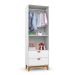 Guarda-Roupa Infantil Magia 2 Portas 2 Gavetas Branco e Amadeirado
