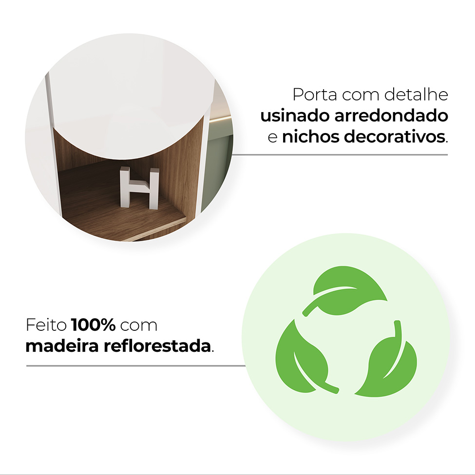 Guarda-Roupa Infantil Magia 3 Portas 2 Gavetas Branco e Jequitibá
