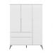 Guarda-Roupa Infantil Melinda 3 Portas 2 Gavetas Branco