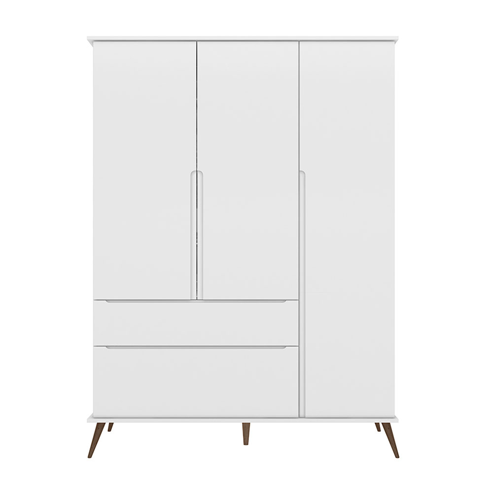Guarda-Roupa Infantil Melinda 3 Portas 2 Gavetas Branco