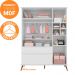 Guarda-Roupa Infantil Melinda 3 Portas 2 Gavetas Branco