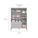 Guarda-Roupa Infantil Melinda 3 Portas 2 Gavetas Cinza