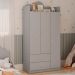 Guarda-Roupa Infantil Nuvem 100% MDF 3 Portas 2 Gavetas Fendi