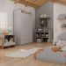 Guarda-Roupa Infantil Nuvem 100% MDF 3 Portas 2 Gavetas Fendi