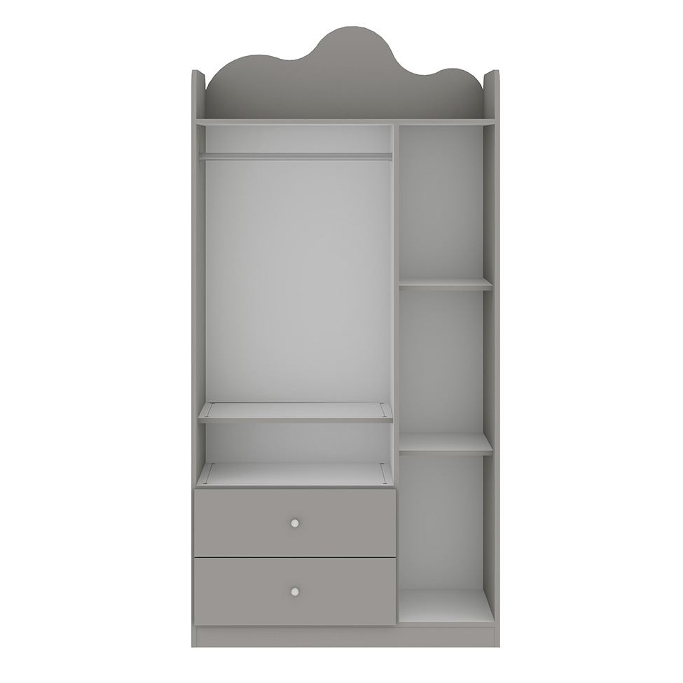 Guarda-Roupa Infantil Nuvem 100% MDF 3 Portas 2 Gavetas Fendi