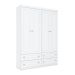 Guarda-Roupa Infantil Orion 4 Portas 4 Gavetas Branco