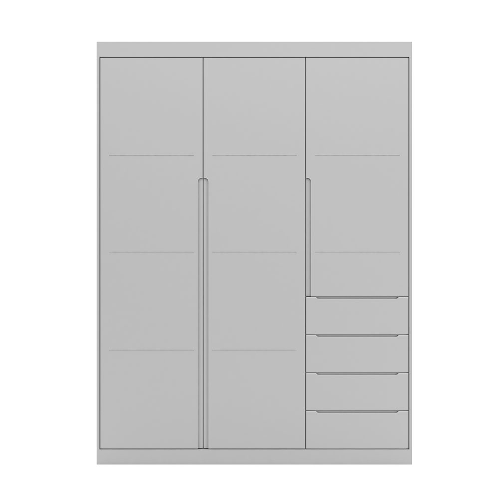 Guarda-Roupa Infantil Pérola 3 PT 4 GV Cinza