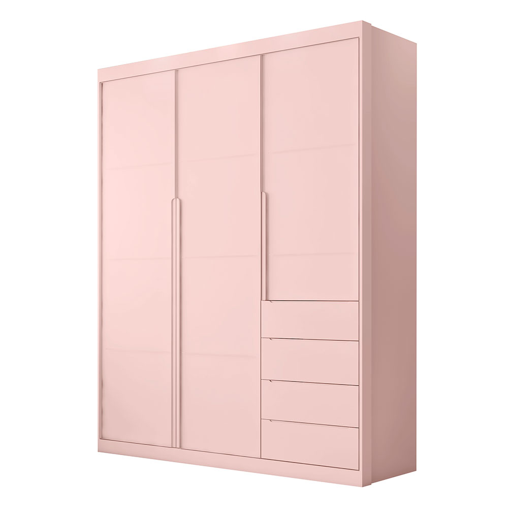 Guarda-Roupa Infantil Pérola 3 PT 4 GV Rosê