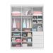 Guarda-Roupa Infantil Pérola 3 Portas 4 Gavetas Branco