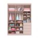 Guarda-Roupa Infantil Pérola 3 Portas 4 Gavetas Rosê