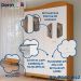 Guarda-Roupa Infantil Riso 4 Portas 3 Gavetas Nature e Branco
