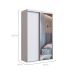 Guarda-Roupa Infantil com Espelho Marvie 2 Portas 2 Gavetas Branco