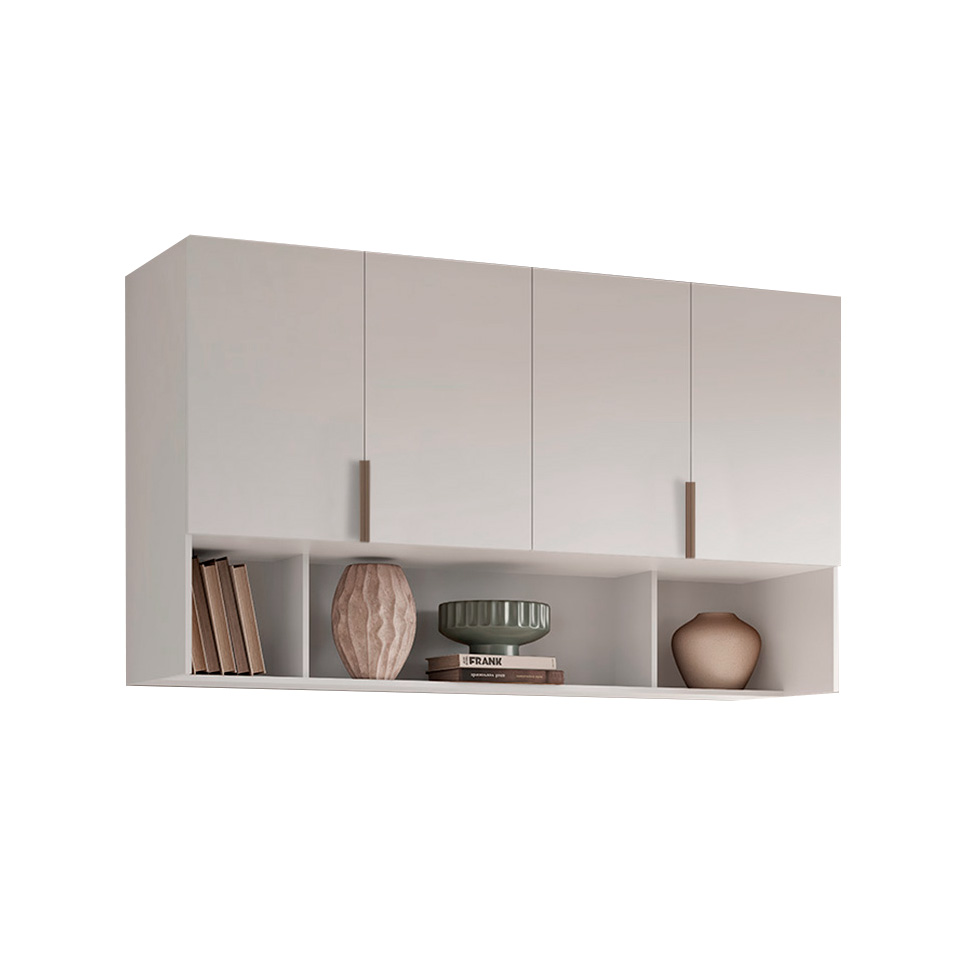 Guarda-Roupa Modulado Aéreo Altezza Clean 4 Portas Branco 150 cm