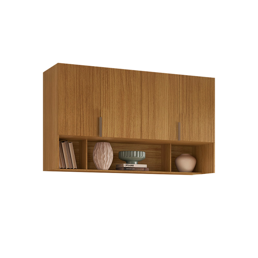 Guarda-Roupa Modulado Aéreo Altezza Clean 4 Portas Freijó 170 cm