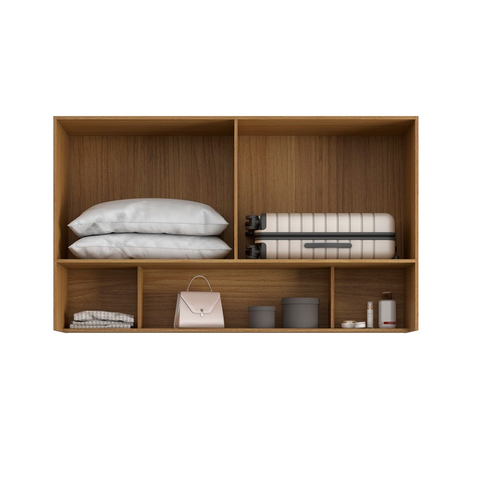Guarda-Roupa Modulado Aéreo Altezza Clean 4 Portas Freijó e Titânio 170 cm