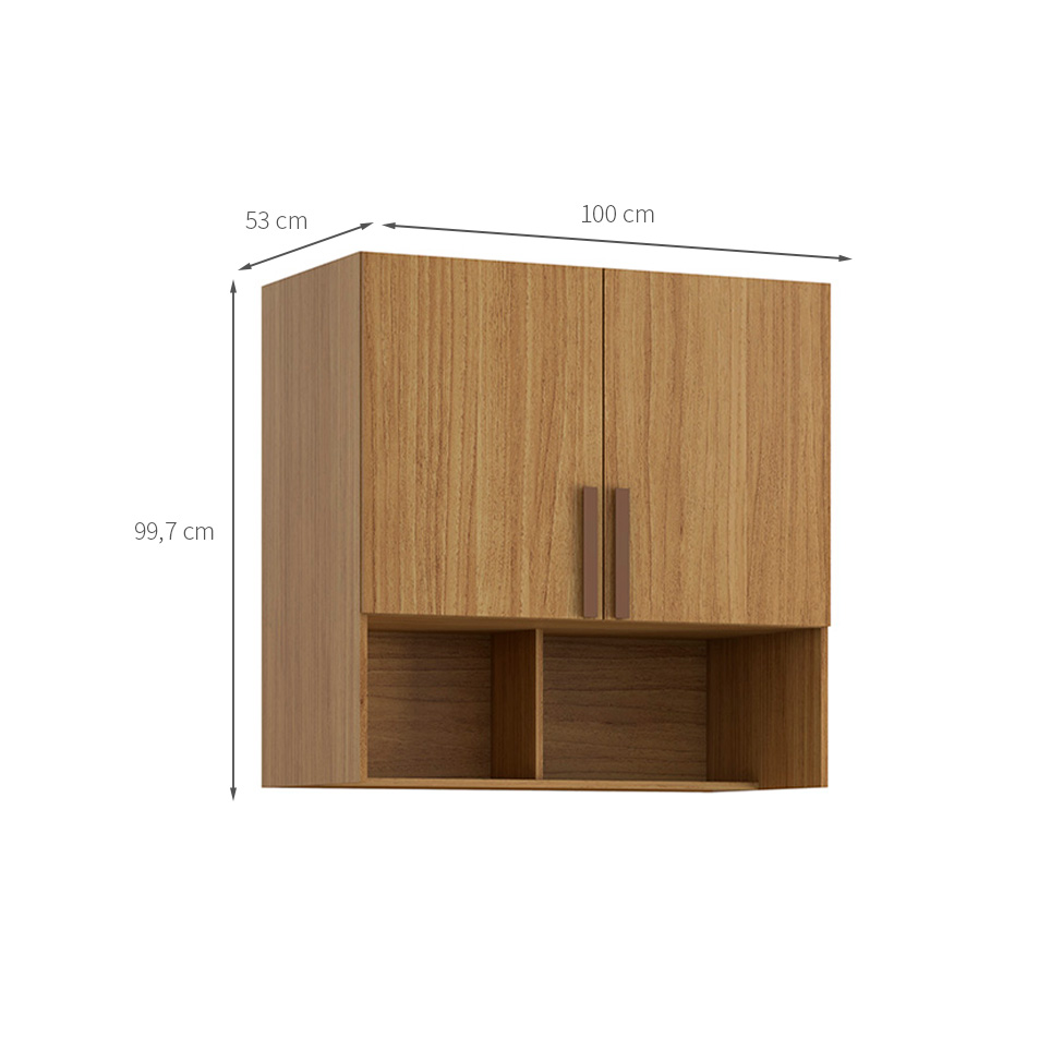 Guarda-Roupa Modulado Aéreo Altezza Trend 2 Portas Freijó