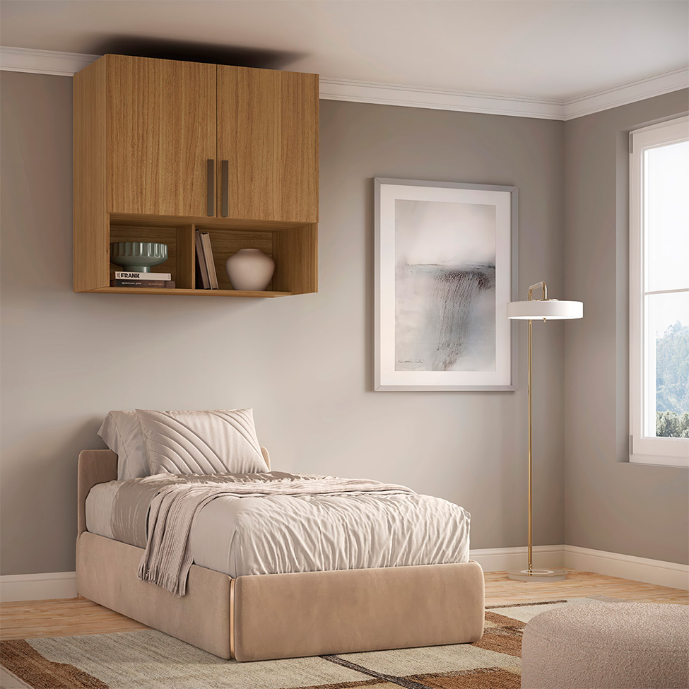 Guarda-Roupa Modulado Aéreo Altezza Trend 2 Portas Freijó