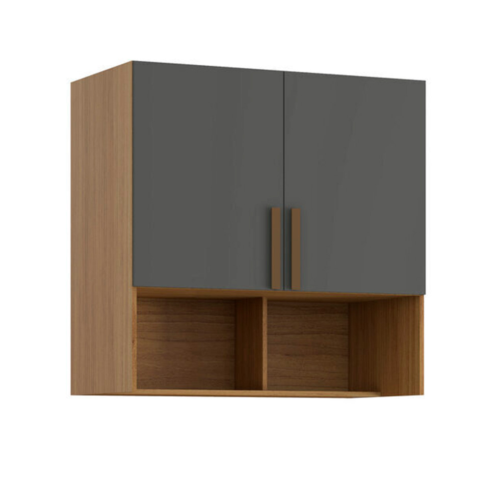 Guarda-Roupa Modulado Aéreo Altezza Trend 2 Portas Freijó e Titânio